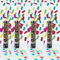 Hanwin Konfettikanon 4 Stück, Bunt, 30cm，Konfetti Kanone für Geburtstage, Partys, Hochzeiten, Abschlussfeiern (Color Square)