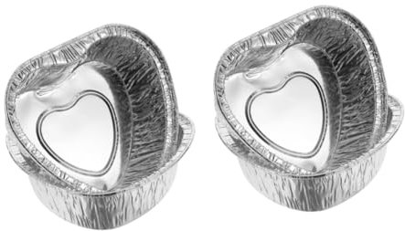 OKUMEYR 200 Stk Puddingbecher aus Folie Muffin-Backförmchen Ofen Behälter disposable cups verpackungsbox tassen grillplatte Backförmchen aus Folie Pudding-Backbecher Aluminiumfolie Silver