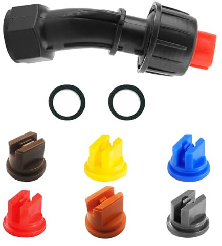 Ugello di Nebbia,Spray a Spruzzo a Forma di Ventaglio Spruzzare Ugelli Spray in Plastica,Ugelli Spray Ad Alta Pressione,Degli Ugelli Agricoli,con 6 Ugelli a Ventola,pour Spray,Diserbo,Irrigazione