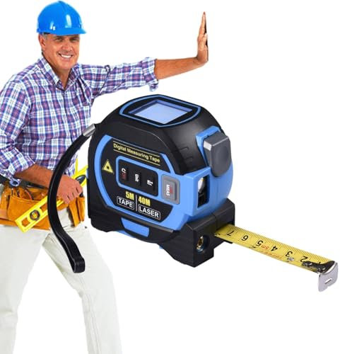 Ruban à mesurer autobloquant – Outil de mesure numérique électronique, portable et précis | Mètre ruban avec fonction de verrouillage automatique, idéal pour mesurer les surfaces, volumes et distances