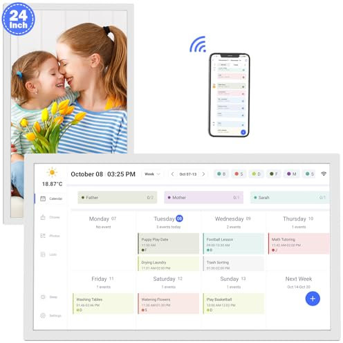 Digitaler Kalender für Familien- und Geschäftsplaner, Touchscreen interaktives Display, intelligenter elektronischer Kalender, automatische Synchronisierung von Google iCloud Outlook-Kalendern