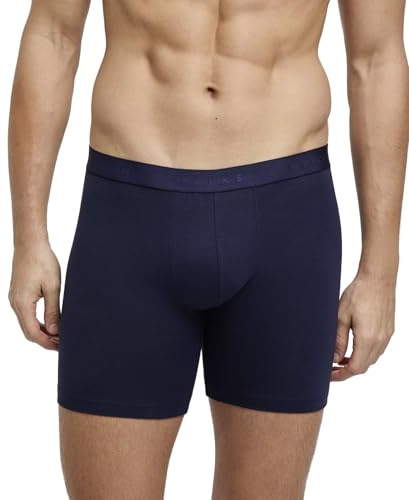 FALKE Herren Boxershorts Daily Comfort Long Leg Multipack M Bx Baumwolle atmungsaktiv 2 Stück, Grau Midnight 6366, 3XL