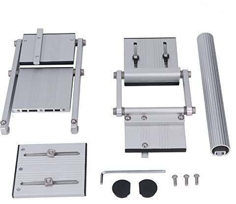 Doppelschichtige Kreissägenschiene, elektrischer Sägelift, Führungsschienen-Verbindungssatz, Aluminiumlegierung, Silber, für Festo-Werkbank, mit 3 Schienenverbindern, 1