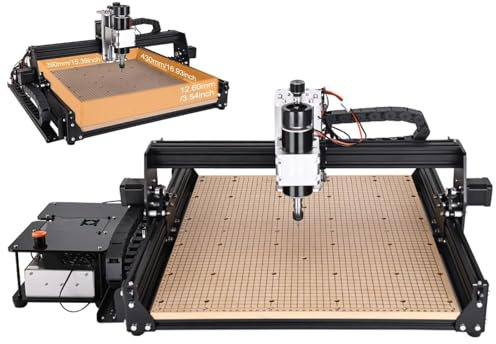 CNC Router Engraving Machine for Wood and Metal Carving, Power Milling and Cutting Tool for Acrylic, Plastic, and Woodworking