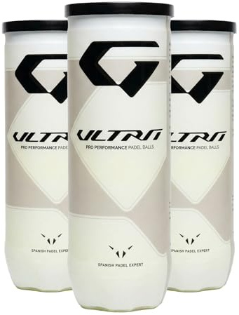 GOLIAT Ultra – Pack 3 Botes de Pelotas de Entrenamiento para Pádel (3 Pelotas/Bote) | Pelotas Estables para Práctica y Sesiones Largas | Ideal para Clubes y Jugadores Ocasionales