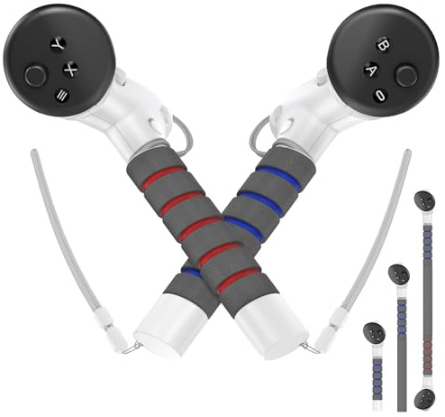 Kinwin Verbesserte Gorilla Tag Langer Arm für Meta Quest 3S/3/Pro/Rift S | 3-in-1 VR Verlängerungsgriffe, Griffe für Oculus Quest Zubehör, Golfschläger-Aufsatz, für Beat Saber/Gorilla Tag VR Games