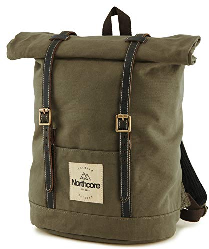 Northcore Roll Top Rucksack aus gewachstem Canvas