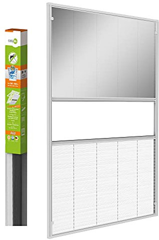 Easy Life Dachfenster-Kombiplissee aus Alu Insekten- und Sonnenschutz 130x160 cm Individuell Kürzbarer Bausatz