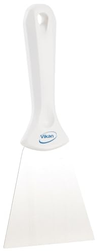 Vikan - Hygiene - Handschaber - Mit Edelstahlklinge - Weiß - Breit