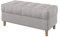 Furninero - Raffinierte gepolsterter Sitzbank Sitzhocker Sitzruhe Betthocker Ottomane, mit Stauraum, Gerundete Beine, 100 cm breit, Naturel Lilly Beige Stoff (Licht zu reinigende), Beige