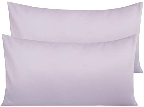NTBAY 2 Pack Egyptian Cotton King Pillowcases, 50x90 cm, Orchid Purple | 500 Thread Count Sateen, Envelope Closure Pillow Cases, Super Soft Cozy and Breathable, Gets Softer with Wash