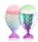 AKAMAS Lot de 2 pinceaux de maquillage en forme de queue de poisson pour fond de teint avec couvercle