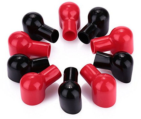 ANEMIN battery terminal cover Boots Insulating protective Lug caps for car Marine Commercial Power Sports - 12x20mm- 20PCS