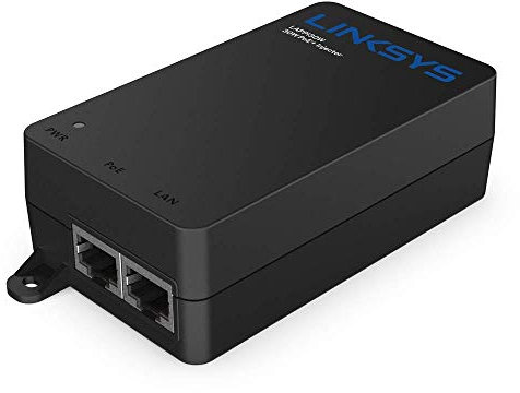 Linksys LAPPI30W 802.3af/at Gigabit-PoE+-Injector, 30-W-Plug-and-Play Strom-Netzwerk-Adapter, Entfernungen bis zu 100 m, für PoE-Kameras, IP-Telefone, WLAN-Access Points
