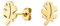 LUUK LIFESTYLE Boucles d'oreilles à forme de feuille, bijou femme, accessoire de mode, idée cadeau, thème nature zen, port quotidienne, Or