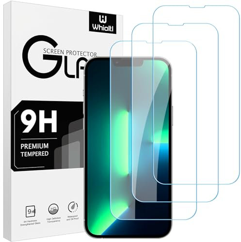 Whioltl 3 Pièces Verre Trempé pour iPhone 14 Plus et iPhone 13 Pro Max 6,7 Pouces, Ultra Résistant Film Protection écran, sans Bulles d'air, 0.33mm, Dureté 9H Glass, Anti Rayures, HD Transparent