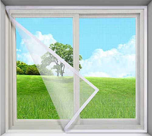 Zanzariera 100x215cm, zanzariera su misura tenda magnetica senza foratura zanzariera 2 chiusure extra con cavo per corridoi/porte/finestre - Bianco