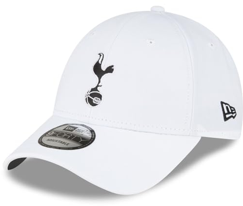 New Era Cappello da Calcio Regolabile 9Forty cap Basecap Logo Team Visiera Curva Serie A Premier League, Bianco, Taglia Unica
