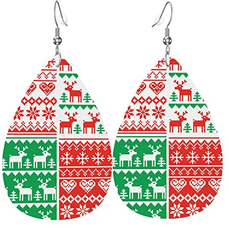 Ohrringe Für Frauen Nussknacker Schmuck Ohrringe Vintage-Stil Tropfenohrringe 1 Paar Teardrop Leder Ohrringe, Für Mädchen, Frauen, Braut Party