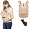 Babymoov Porte-bébé Physiologique Moov & Boost Hazelnut Beige + Coussin Réducteur nouveau-né - Dès la naissance - Evolutif en Réhausseur