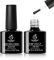 Beetles Gel Überlack Unterlack Set - Ohne Abwischen 2pcs 7.5ml LED Klares Gel Basis Top Gel Glänzendes Glanz Finish Langlebiger Gel Nagellack Gel Lampe Nägel Kunst DIY Zuhause