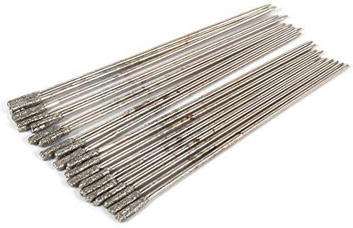 20 Piezas Brocas de Diamante Dremel Recubiertas de Diamante de 1 Mm para Vidrio, Brocas Lapidarias para Piedras de ágata Brocas Lapidarias Brocas Sólidas Aguja para Joyería ágata