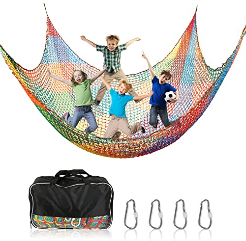 MENAYODA Red de escalada para parque infantil, resistente red de protección de doble capa para niños, estructura de escalada, columpio, red de escalada para niños, para parque infantil, exterior,