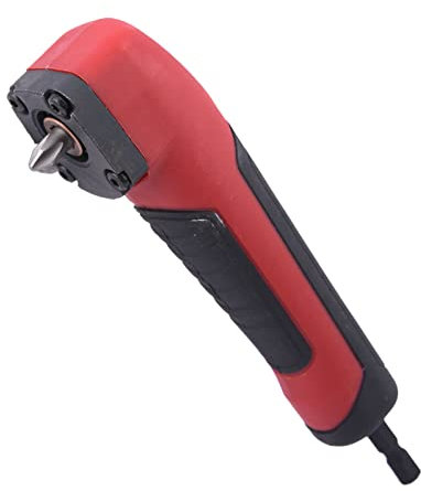 MJFUNTXY Right Angle Drill Attachment,90 Degree Drill Adapter Electric Screwdriver Repair Tool Right Angle Attachment Extension Screwdriver Socket Holder Drill Bit Corner Adapter (red)