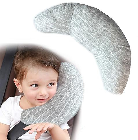 Bälteskudde för barn – bil sovkudde resenackkudde nackhörn säkerhetsbälte bilsäte huvudkudde bälte kudde axelskydd maskintvättbar supermjuk