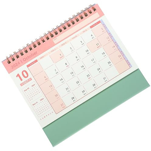Tischkalender Stehend Büroschreibtischkalender Täglicher Stehkalender Grün