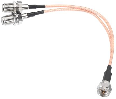 sourcing map Cavo coassiale sdoppiatore RG6 a 3 vie F maschio a 2 F femmina, adattatore 6 75 Ohm per antenna, TV, video, lettore DVD, cavo coassiale RG316