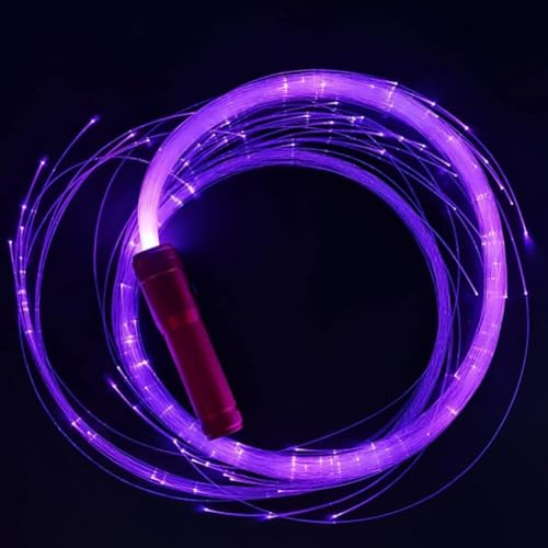 MekUk Fouet de Danse à Fibre Le Fouet de Danse à Fibre Optique LED Peut pivoter à 360 °, avec 7 Couleurs et 36 Effets d'éclairage, adapté aux fêtes de Carnaval pour Danser, fête, Festival de Musique,