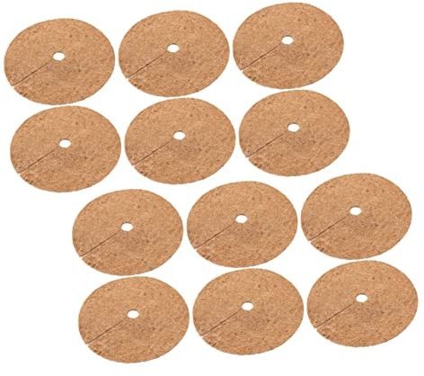 BESPORTBLE 12St Blumentopf Kokosmatte runder Anti-Gras-Ring Kokosmatten Lieferungen für Blumentöpfe unkrautbrenner atmungsaktiv Kunsthandwerk Liner Ringdichtung Kokosnussschale Kokosfaser