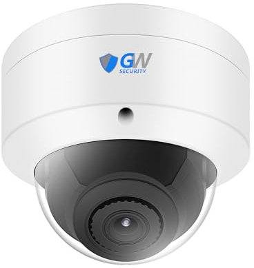 GW Security GW803301M Überwachungskamera mit 4K, 8 MP, PoE IP-Mikrofon, 2,8 mm Weitwinkelobjektiv, Weiß