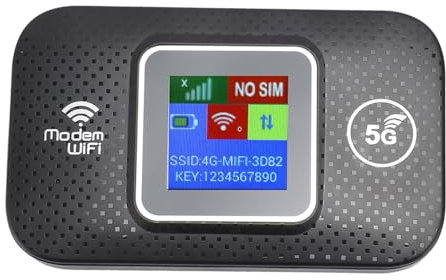 4G LTE Mobile WiFi, Tragbarer WLAN Router Hotspot mit SIM Kartensteckplatz & LCD Display, Verbindung von Bis zu 10 Geräten, 3000mAh für Drahtlose Internet Router Geräte