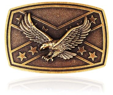Aufsteigender Adler Gürtelschnalle für Herren, Patriotische amerikanische Weißkopfseeadler-Gürtelschnalle, Sternkreuz Adler Gürtelschnalle, Western Cowboy Gürtelschnalle, Punk Rock Gürtelschnalle