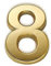 WANGSHAOWEI Hausnummer 3D-Nummernschilder an der Tür, Hausnummernschild, Straßenbriefkasten, Aufkleber, Hotelnummer, for den Außenbereich, 7 cm Hausnummernschild(Gold-8)