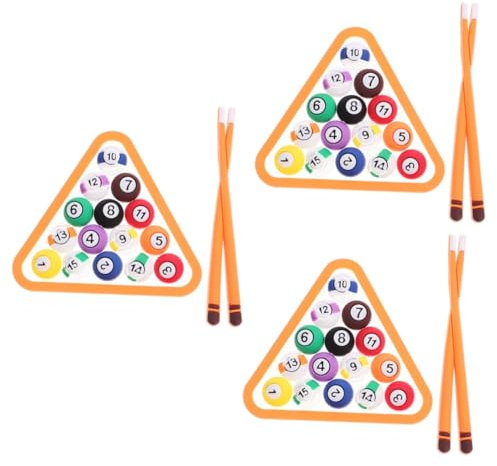 Cabilock 6 Sätze Pool-Kuchen dekorieren Billard-Dekorationen Ornamente Birthday Cake Decoration Birthday Cake Topper Billard-Kuchen- Festliche DIY-Backdekoration weiches Gummi Colorful