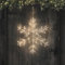 Lights4fun LED Schneeflocken Silhouette 60cm Timer warmweiß Schneeflocke Beleuchtet Außen Outdoor Weihnachtsdeko Aussen