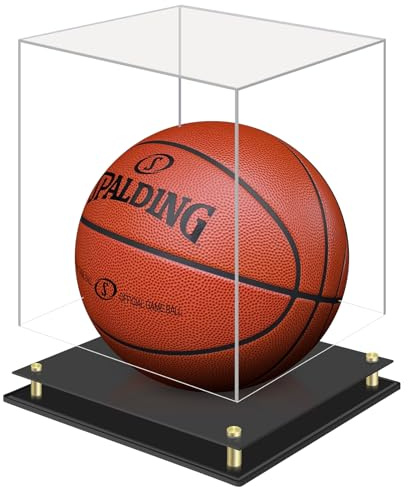 Basketball-Vitrine, durchsichtig, Acryl, signiert, Basketball-Box, Halter für Autogramm-Basketball, Fußball, für Jungen und Herren, Raumdekoration, ideales Geschenk für Sportler (keine Montage