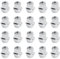 Bohaner Radmuttern M12 x 1,5, 19 mm, Sechskant, Legierung, Chrom, geschlossenes Ende, M12 x 1,5, Radmuttern, kompatibel mit den meisten Ford Focus, Fiesta, Fusion, Escort, Mondeo, Kuga, C-Max, Silber