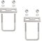 Generic U Bolts with Nuts and Washers, 2pcs Heavy-Duty, M8x50x100mm, Silver, Stainless Steel, Hex Head, Right Hand Thread, Ideal for Pipe Clamps, Trailer, Automotive, Bicycle, Machinery Fixing