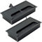 Desk Hole Cover, 2Pcs Desk Grommet, Rectangular Cable Grommet with Metal Eyelets, 6x3 Inch Aluminium Alloy Hole Cover for Office Equipment, Cable