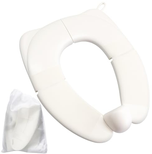 SUNDEE Kinder Toilettensitz Faltbar & Tragbar, Verstellbare und Bequeme Töpfchentrainingshilfe für Kleinkinder, Einfach zu Tragen und Verwenden, Geeignet für Zuhause und Reisen