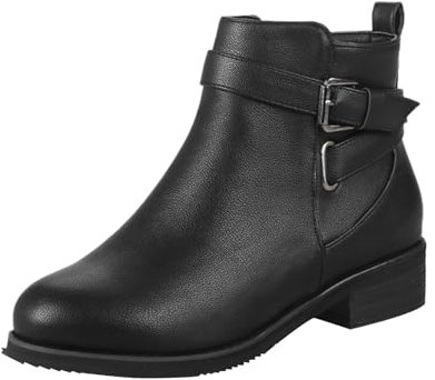 Genérico Bota Negra Mujer Sólido Con Zapatos Características: Zapatillas Sneakers (Black, 42)