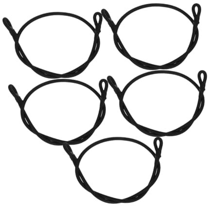 IMIKEYA 5 Stück Elastisches Trampolinseil Schlaufenband Trampolin Elastisches Seil Bungee-Seil Mit Karabiner Paddelleine Kajakfahren Mini-Bungee-seile Kajak Paddelleinen Black Latex-Seide