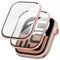 Diruite 2 Pezzi Protezione Schermo per Apple Watch Series 10 46mm Pellicola Protettiva Superficie 3D Antigraffio Protettiva Schermo,Oro Rosa&Oro Rosa,46mm