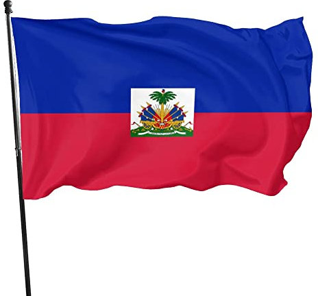Bandiera di Haiti 3x5 piedi, striscione decorativo per esterni da giardino