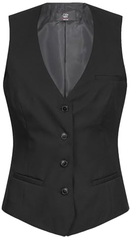 GREIFF Größe 54 Gastro Moda Service Damen Weste Regular Fit Schwarz Modell 8222