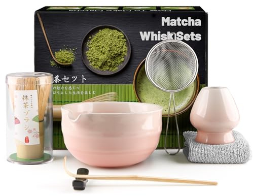 Broom Lot de 7 pièces pour matcha en bambou avec cuillère à matcha, support à whisky, balai à matcha, shovel, shovel, accessoire pour matcha, accessoires pour matcha, cérémonie de thé japonaise